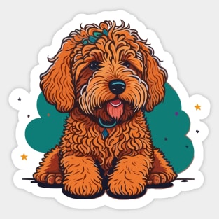 Goldendoodle Portrait Sticker